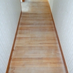 Hall floor after carpet rem